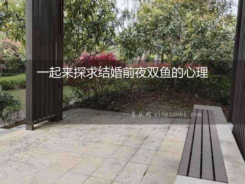 一起來探求結婚前夜雙魚的心理