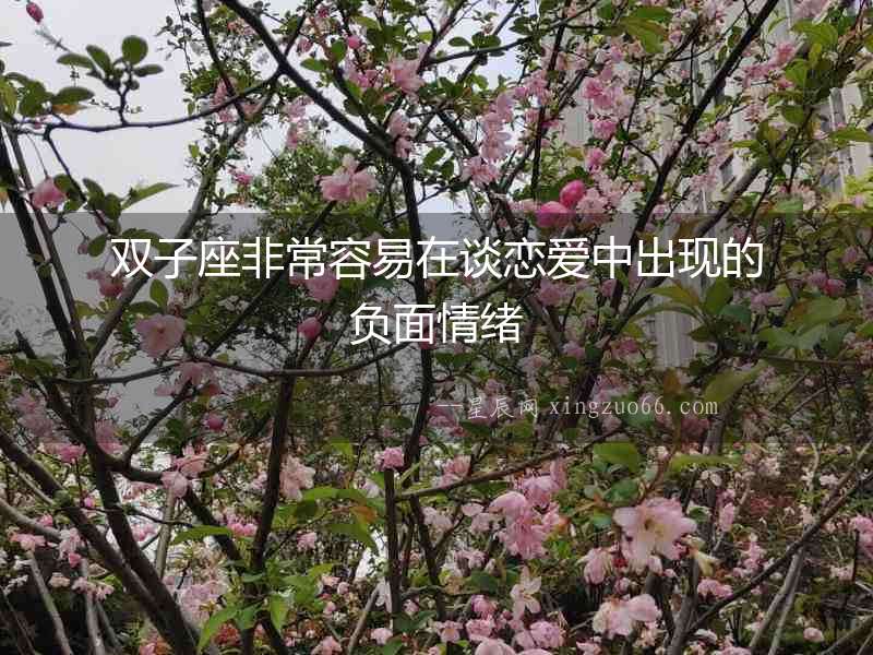 雙子座非常容易在談戀愛中出現的負面情緒