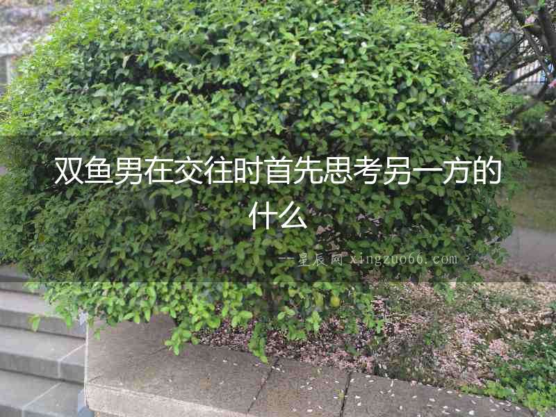 雙魚男在交往時首先思考另一方的什么