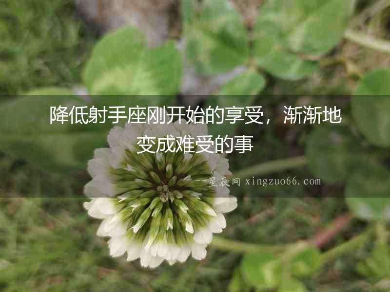 降低射手座剛開始的享受，漸漸地變成難受的事