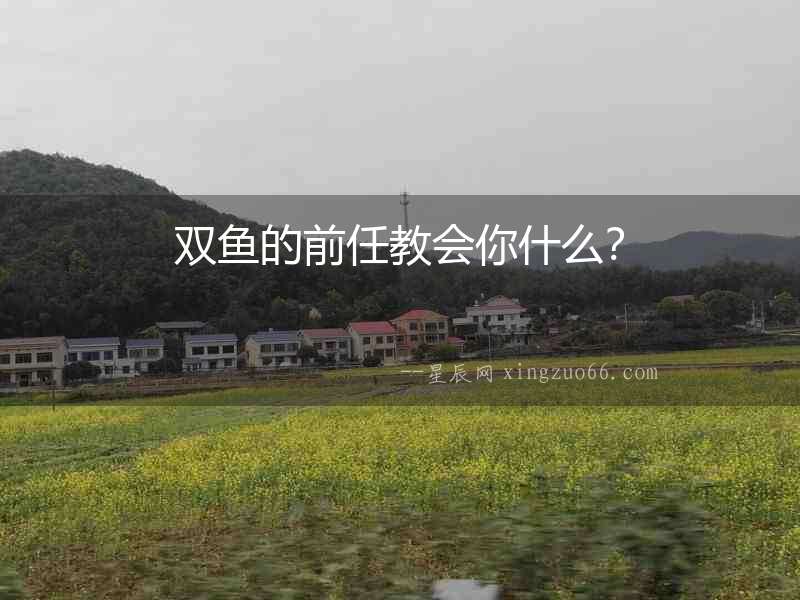 雙魚的前任教會你什么？