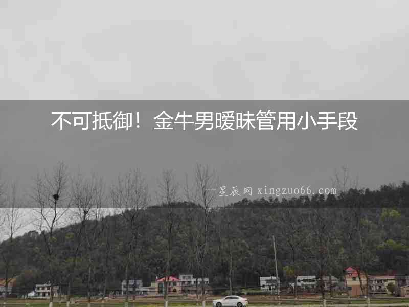 不可抵御！金牛男曖昧管用小手段