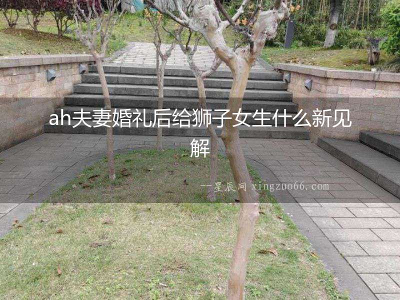 ah夫妻婚禮后給獅子女生什么新見解
