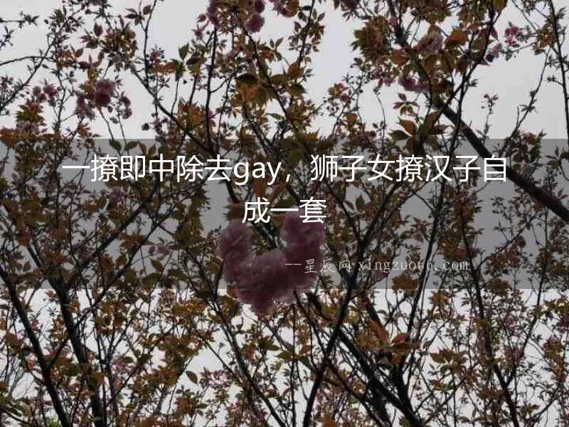 一撩即中除去gay，獅子女撩漢子自成一套