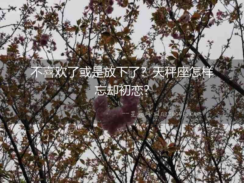 不喜歡了或是放下了？天秤座怎樣忘卻初戀？