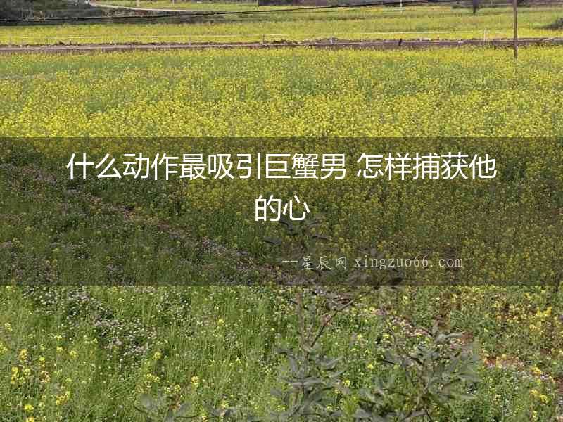 什么動(dòng)作最吸引巨蟹男 怎樣捕獲他的心