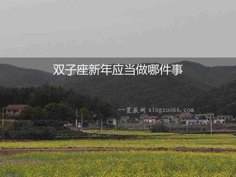雙子座新年應當做哪件事