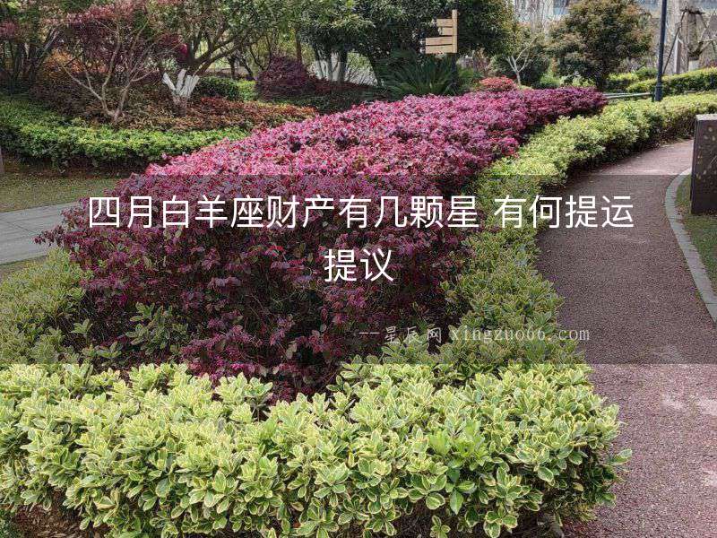 四月白羊座財產有幾顆星 有何提運提議