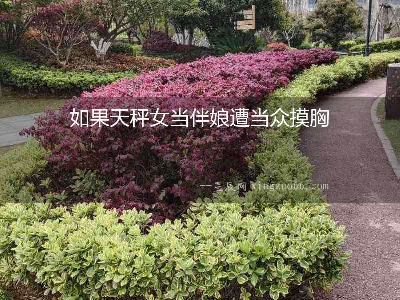 如果天秤女當伴娘遭當眾摸胸
