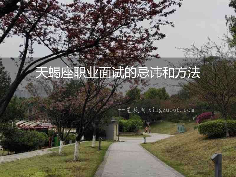 天蝎座職業(yè)面試的忌諱和方法