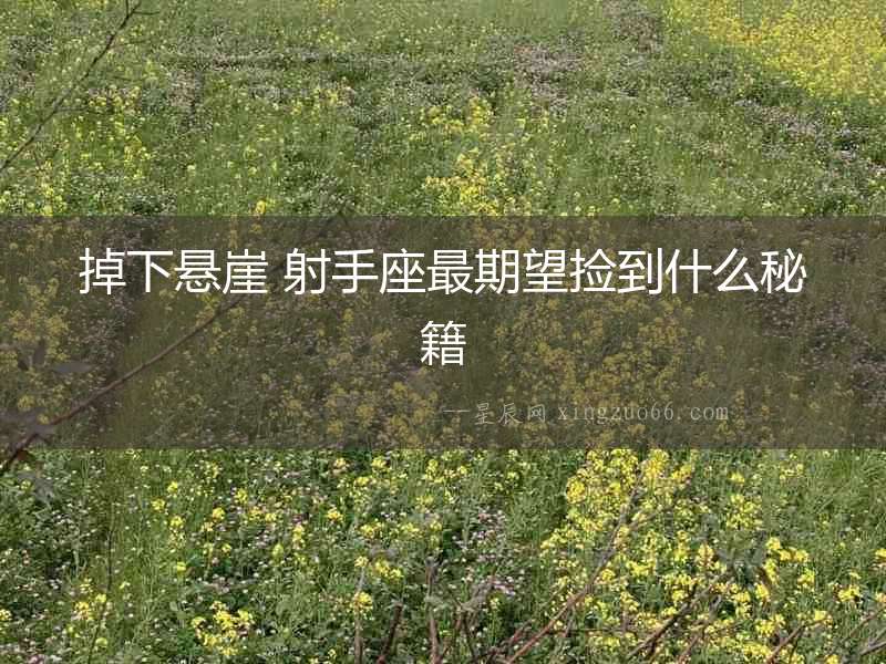 掉下懸崖 射手座最期望撿到什么秘籍