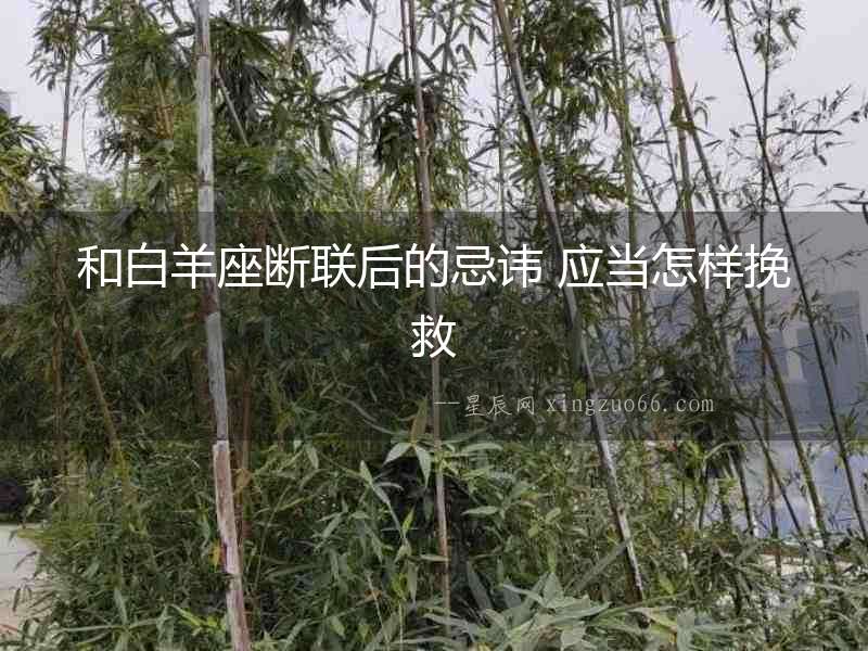 和白羊座斷聯(lián)后的忌諱 應(yīng)當(dāng)怎樣挽救