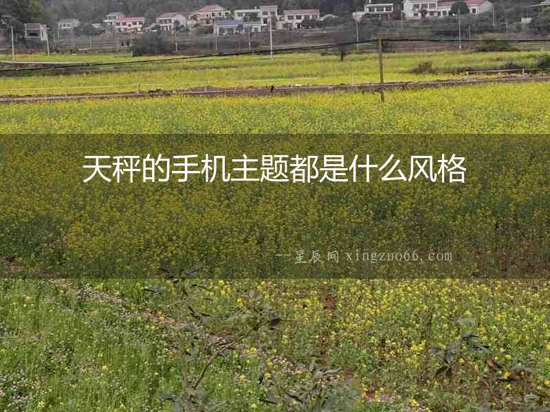 天秤的手機主題都是什么風格