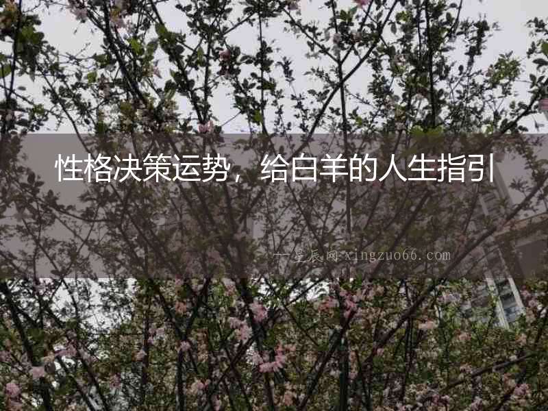 性格決策運勢，給白羊的人生指引