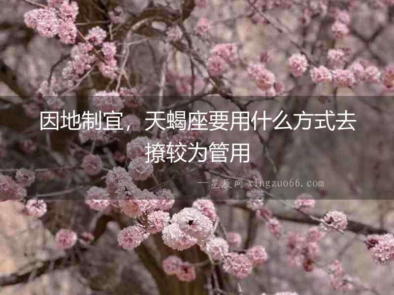 因地制宜，天蝎座要用什么方式去撩較為管用