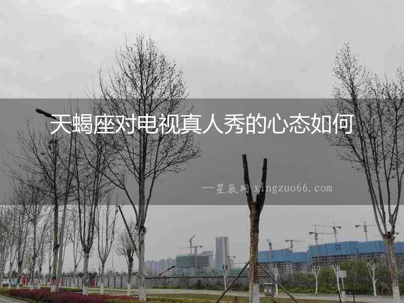 天蝎座對電視真人秀的心態如何