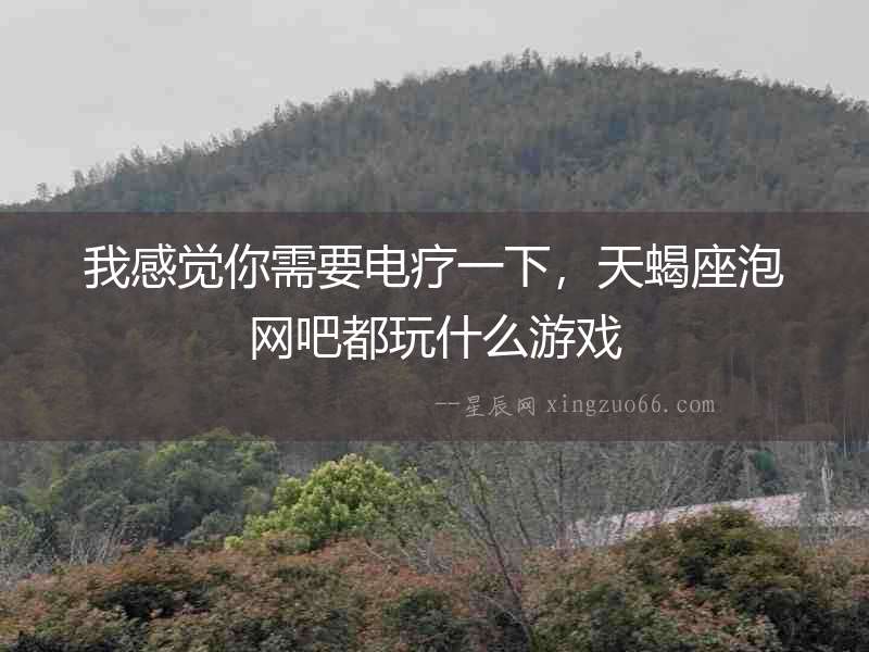 我感覺(jué)你需要電療一下，天蝎座泡網(wǎng)吧都玩什么游戲