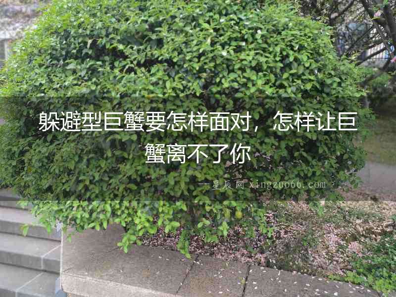 躲避型巨蟹要怎樣面對，怎樣讓巨蟹離不了你