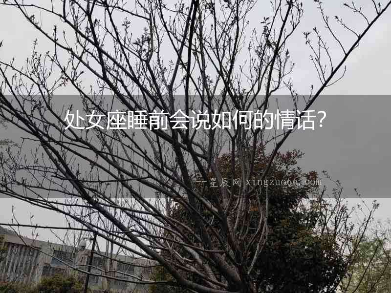 處女座睡前會說如何的情話？