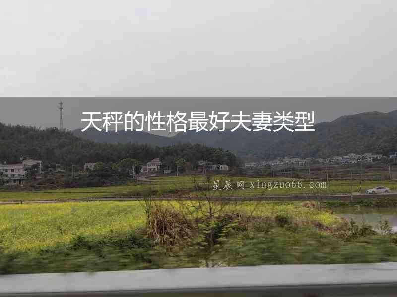 天秤的性格最好夫妻類型