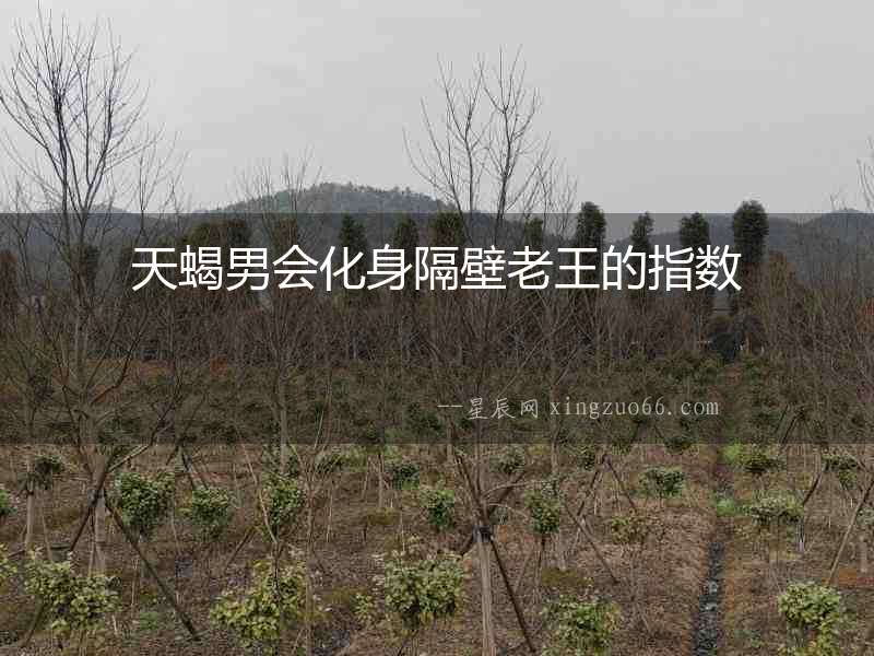 天蝎男會化身隔壁老王的指數(shù)
