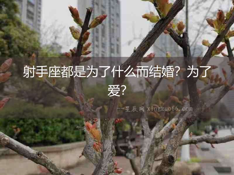 射手座都是為了什么而結婚？為了愛？