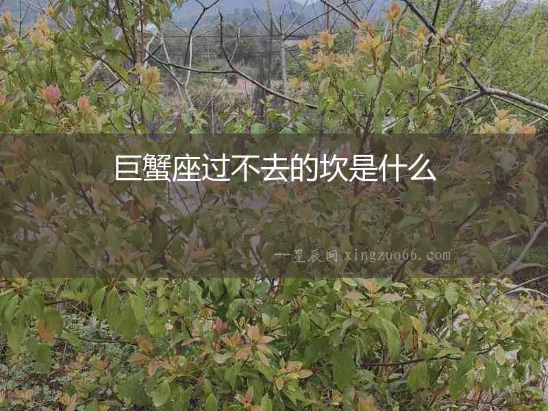 巨蟹座過不去的坎是什么