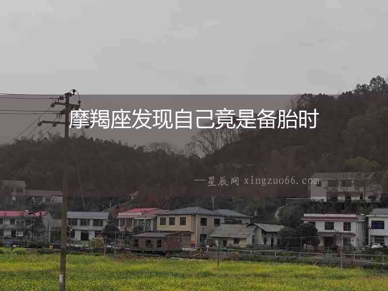 摩羯座發現自己竟是備胎時