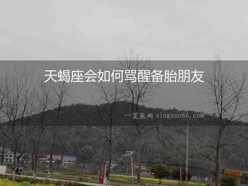 天蝎座會(huì)如何罵醒備胎朋友