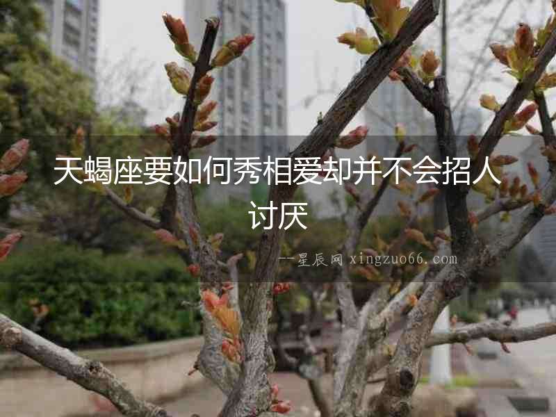 天蝎座要如何秀相愛卻并不會招人討厭