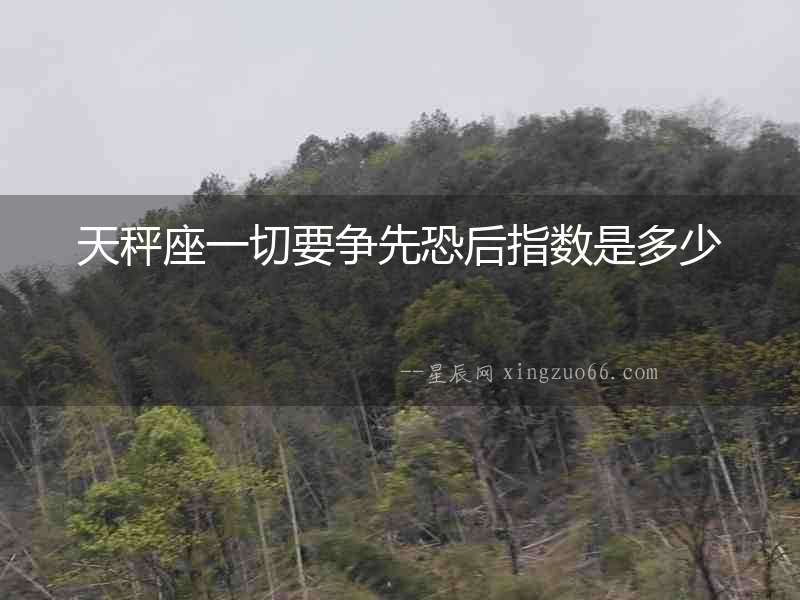 天秤座一切要爭先恐后指數是多少