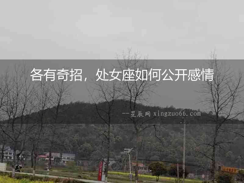 各有奇招，處女座如何公開感情