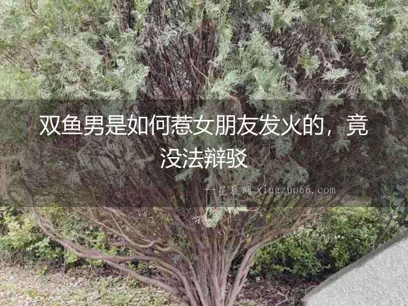 雙魚男是如何惹女朋友發火的，竟沒法辯駁