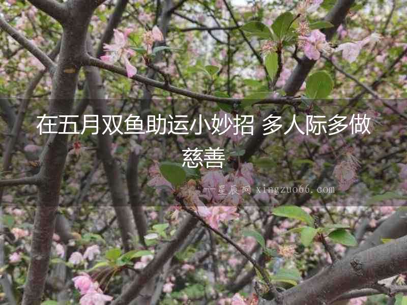 在五月雙魚助運小妙招 多人際多做慈善