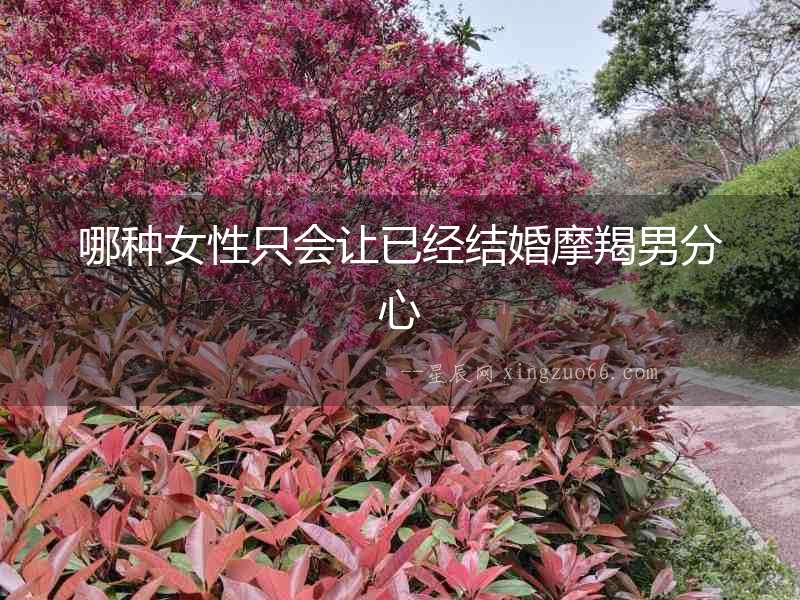 哪種女性只會讓已經結婚摩羯男分心