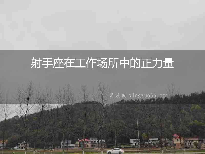 射手座在工作場所中的正力量