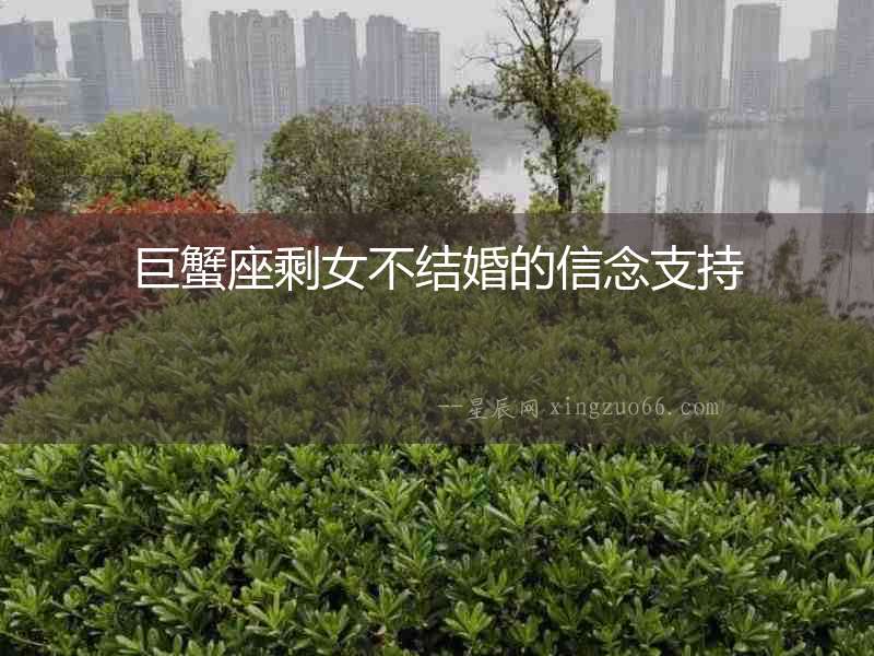 巨蟹座剩女不結婚的信念支持