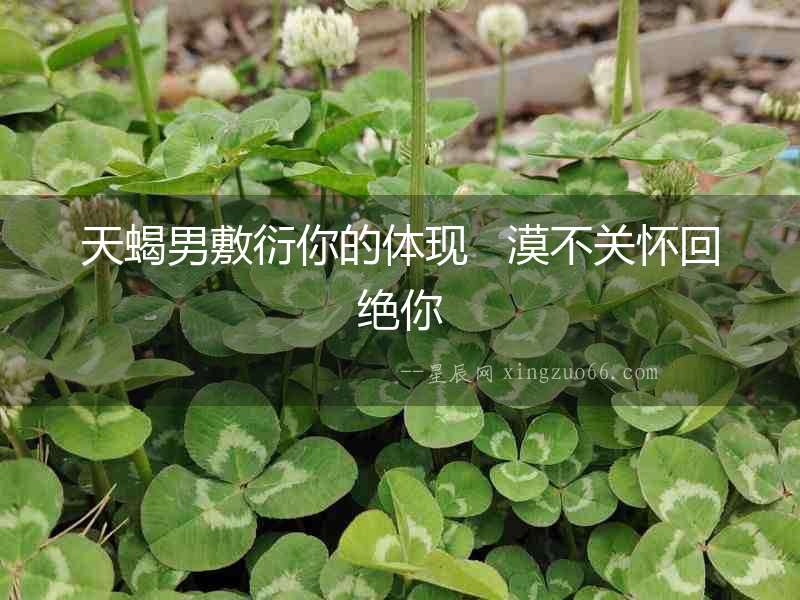天蝎男敷衍你的體現   漠不關懷回絕你