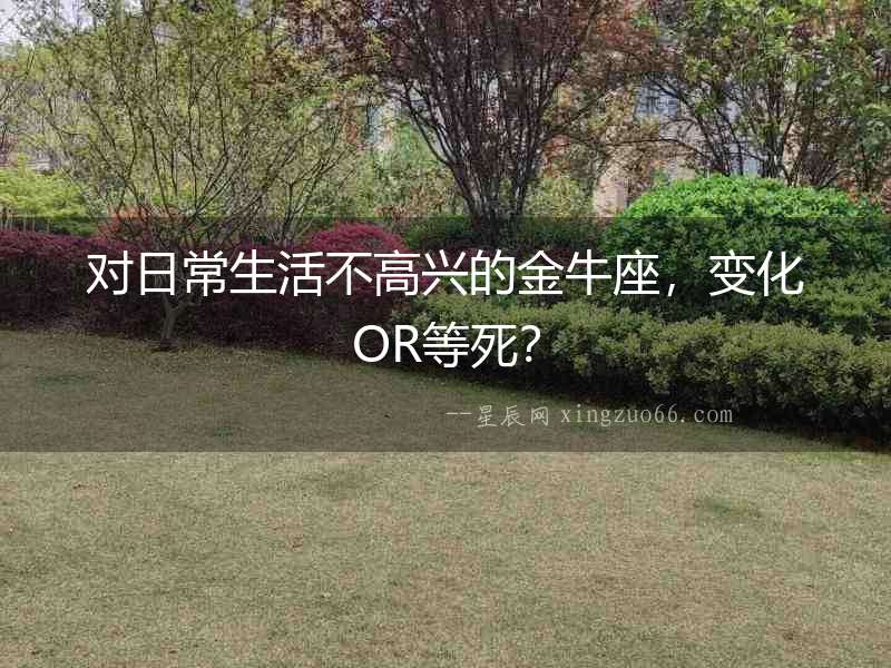 對日常生活不高興的金牛座，變化OR等死？