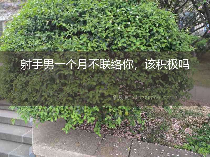 射手男一個月不聯(lián)絡(luò)你，該積極嗎