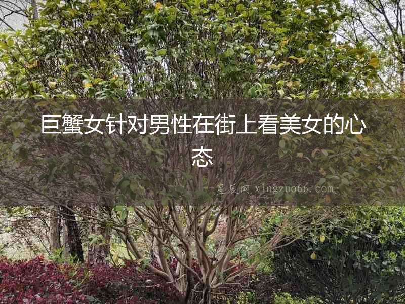 巨蟹女針對(duì)男性在街上看美女的心態(tài)