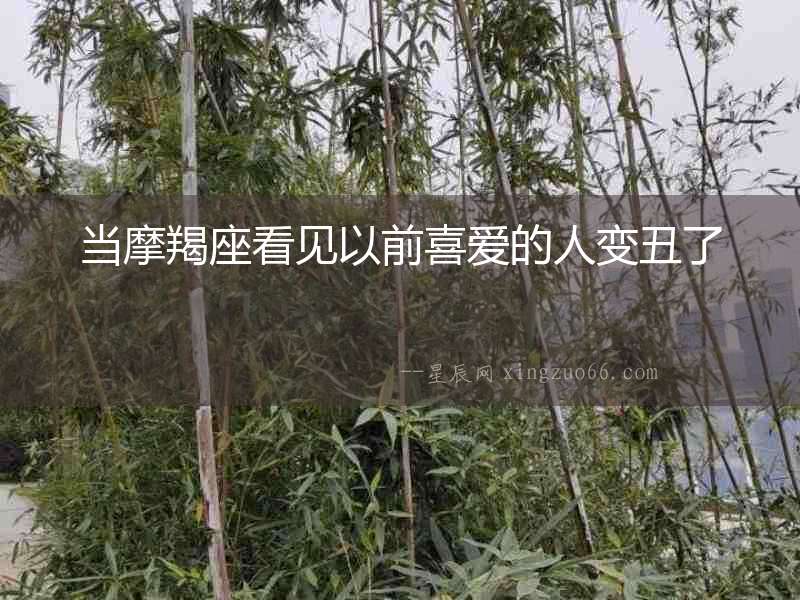 當摩羯座看見以前喜愛的人變丑了