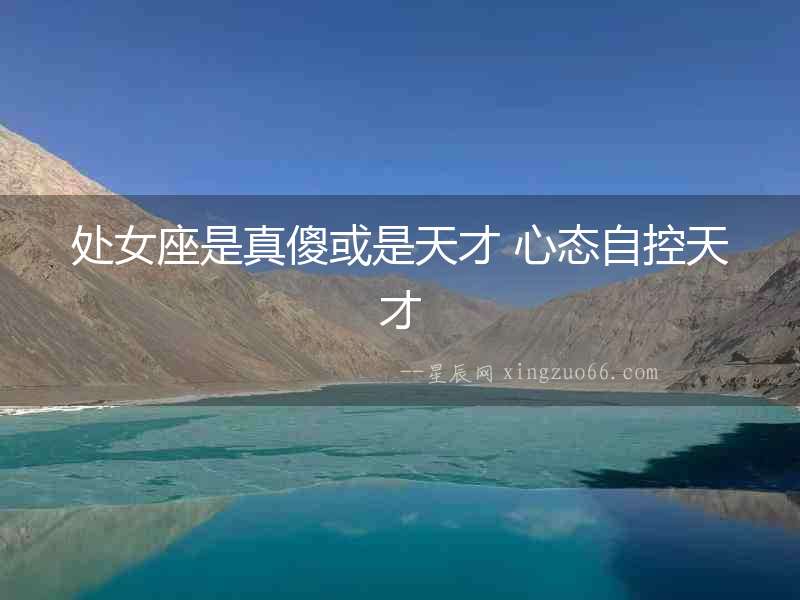 處女座是真傻或是天才 心態自控天才