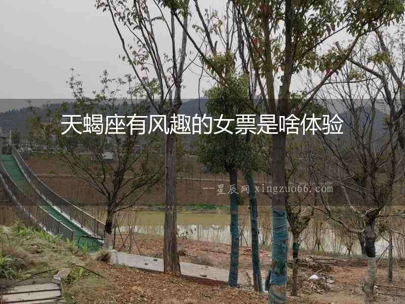 天蝎座有風趣的女票是啥體驗