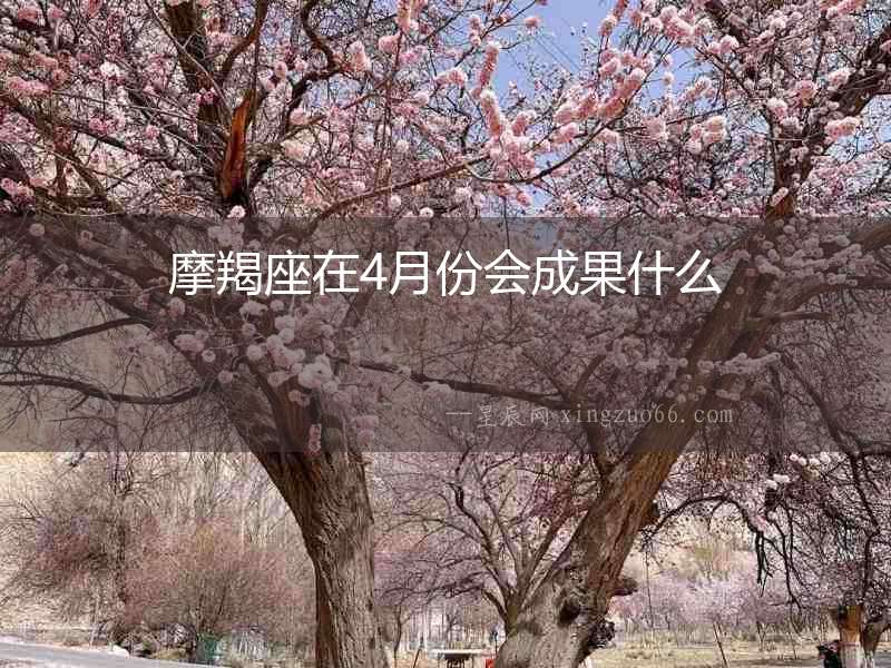 摩羯座在4月份會成果什么