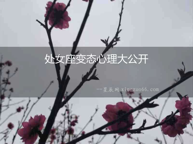 處女座變態(tài)心理大公開(kāi)
