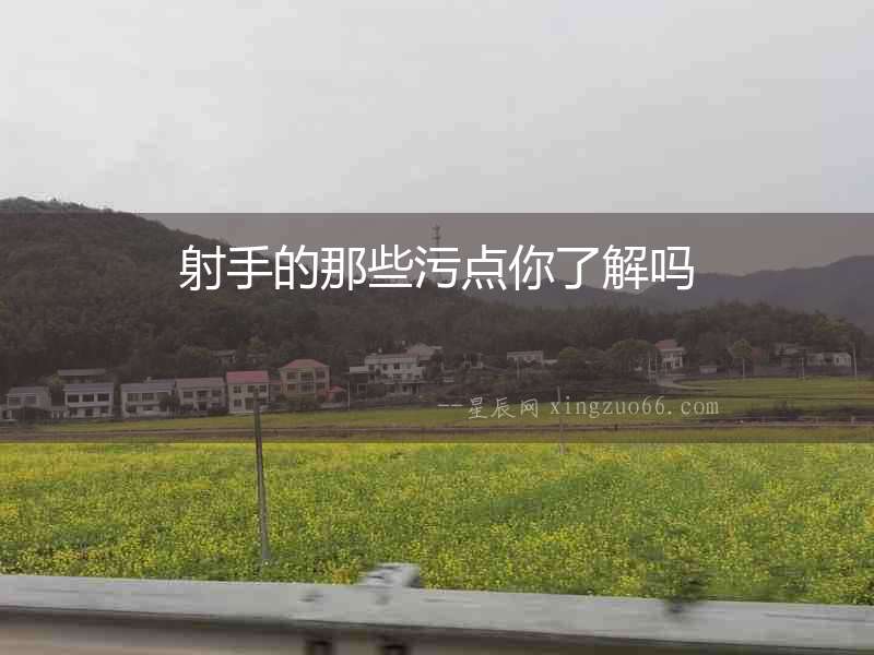 射手的那些污點(diǎn)你了解嗎