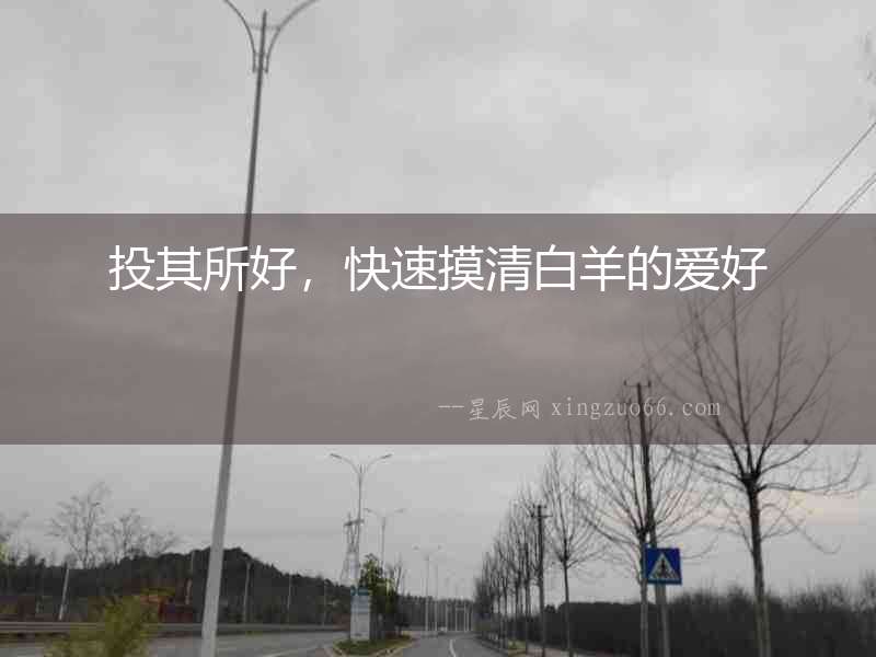 投其所好，快速摸清白羊的愛好