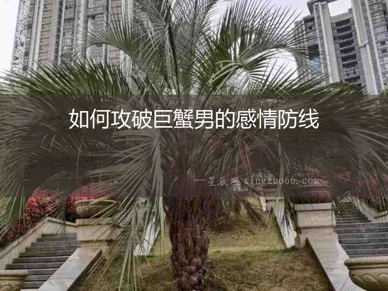 如何攻破巨蟹男的感情防線