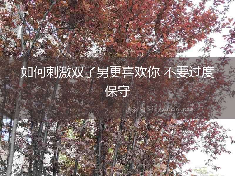如何刺激雙子男更喜歡你 不要過度保守